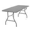 Bridgeport Folding Table, Fold In Half, Resin, 72" x 30", All Grey C777BP14GRY1